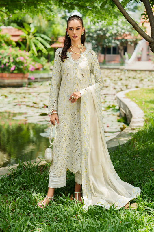 UE-501 Embroidered Lawn - Iznik