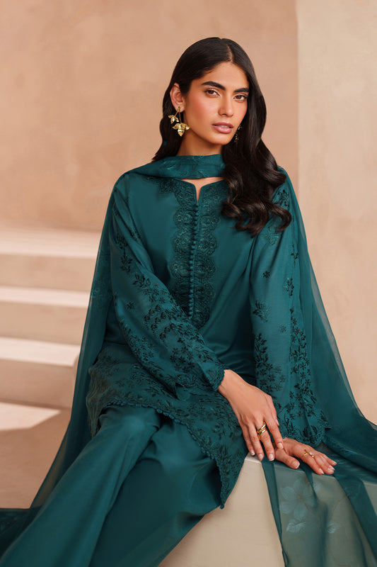 UE-594 Embroidered Lawn - Iznik