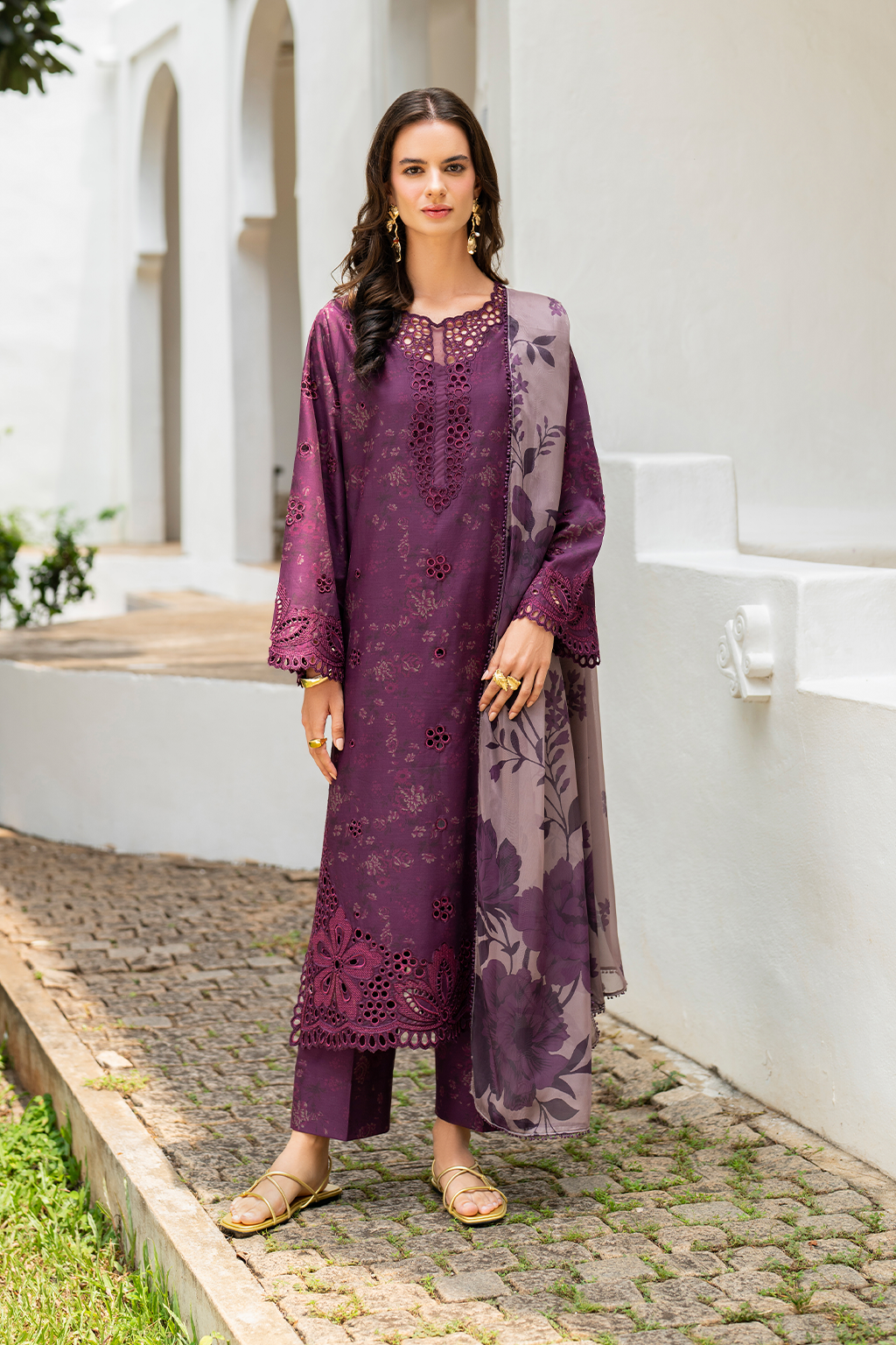 purple lawn dress Maya Corduroy Dress Purple
