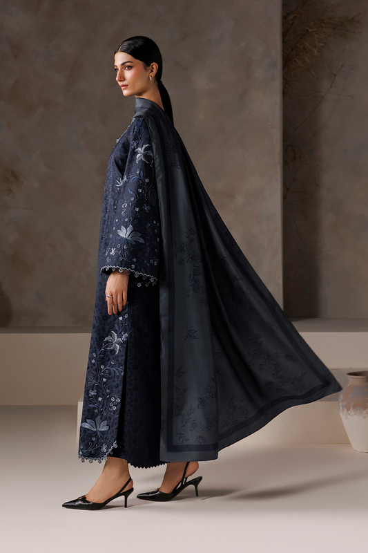 UE-742 Embroidered Viscose Jacquard