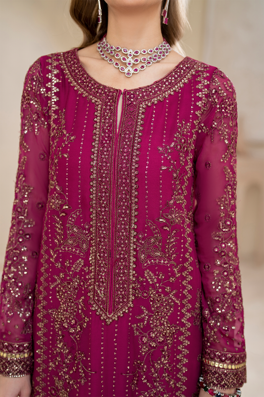 CC-45 Embroidered Chiffon - Iznik