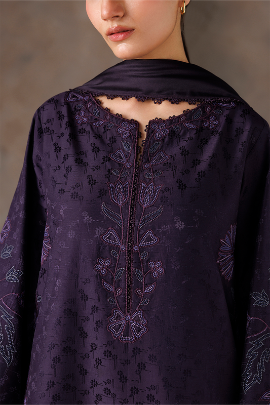 UE-744 Embroidered Viscose Jacquard