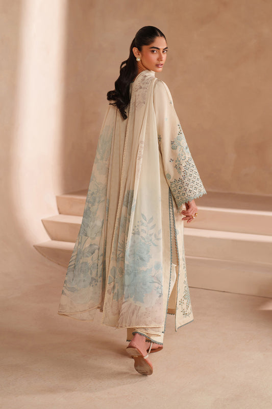 UE-605 Embroidered Lawn - Iznik