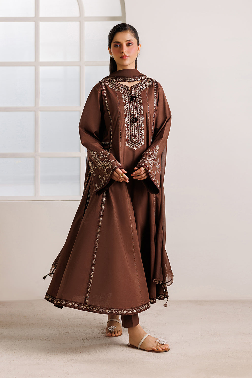 brown lawn dress Camielle Brown Maxi Dress - US 6