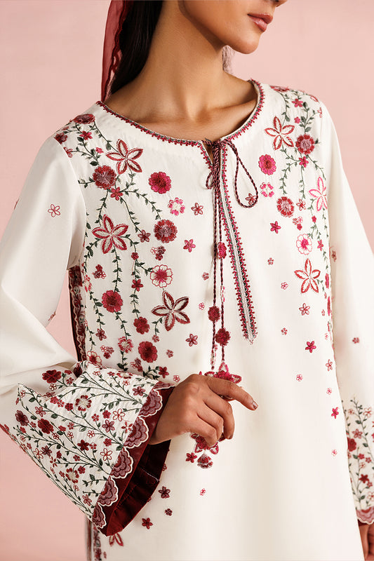 IP-355 Embroidered Lawn - Iznik