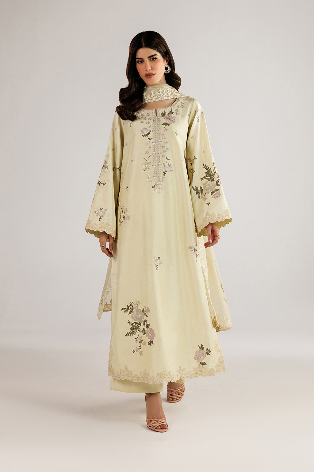 sachin and babi light blue dress Buy Women's Butter Yellow Embroidered Anarkali Set with Dupatta Online in  India