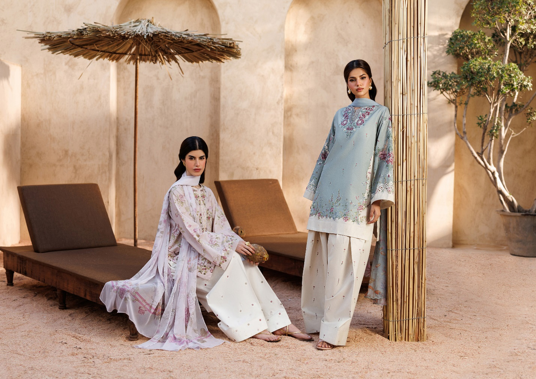 Summer Brunch Outfit Ideas with Iznik Printed Lawn Dresses