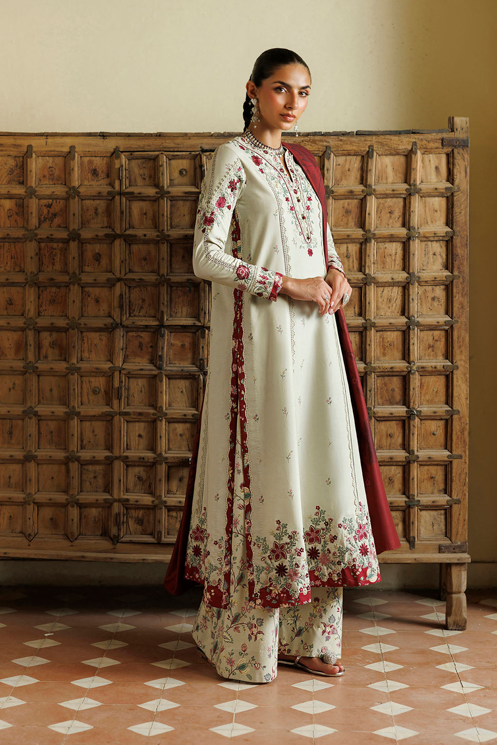 IPF-28  Embroidered Printed Viscose Linen