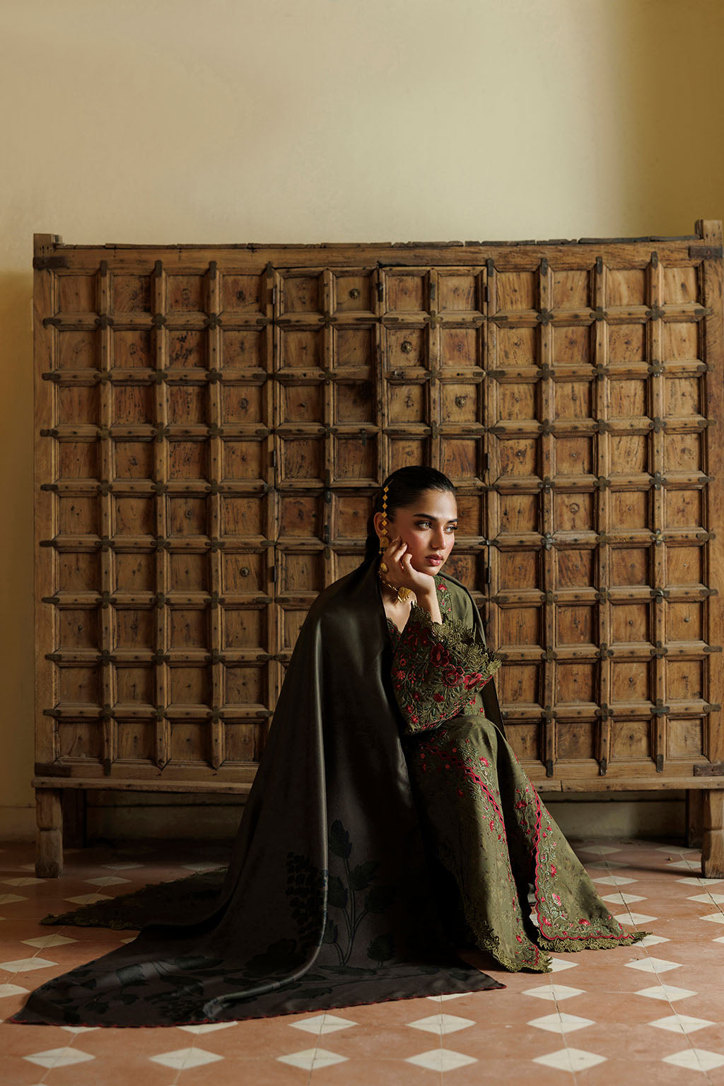 IPF-27  Embroidered Printed Viscose Linen