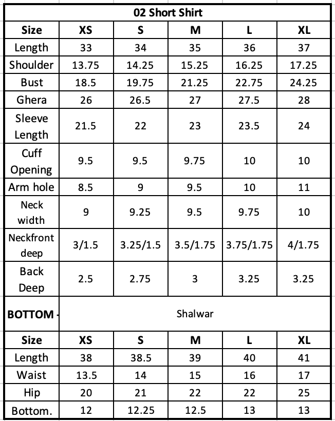 Size Chart Image