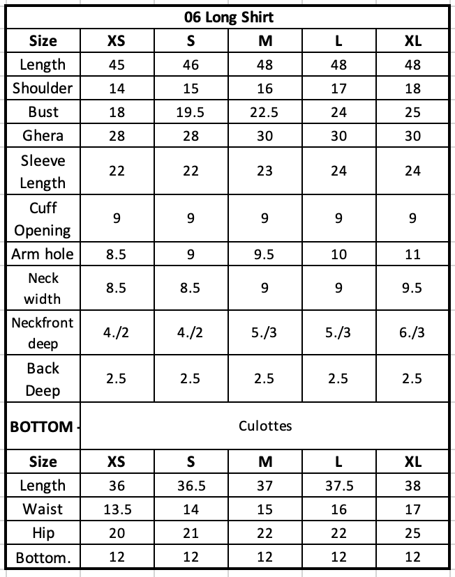 Size Chart Image
