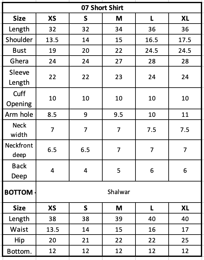 Size Chart Image