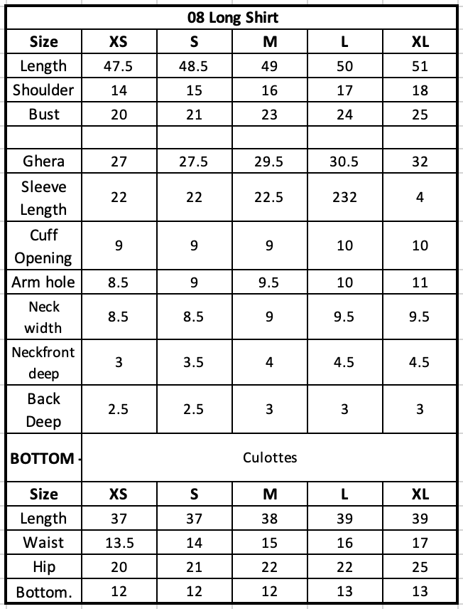 Size Chart Image