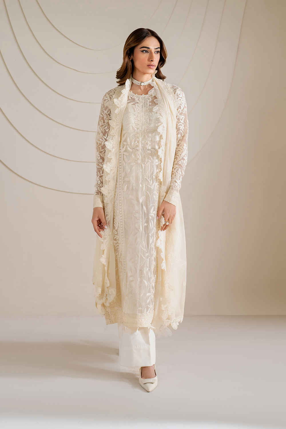 UE-391 Embroidered Chiffon - Iznik