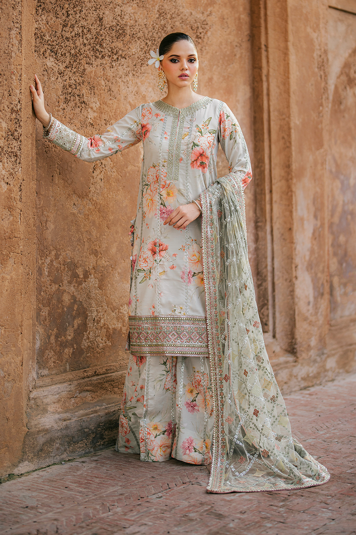 UE-311 Embroidered Raw Silk - Iznik