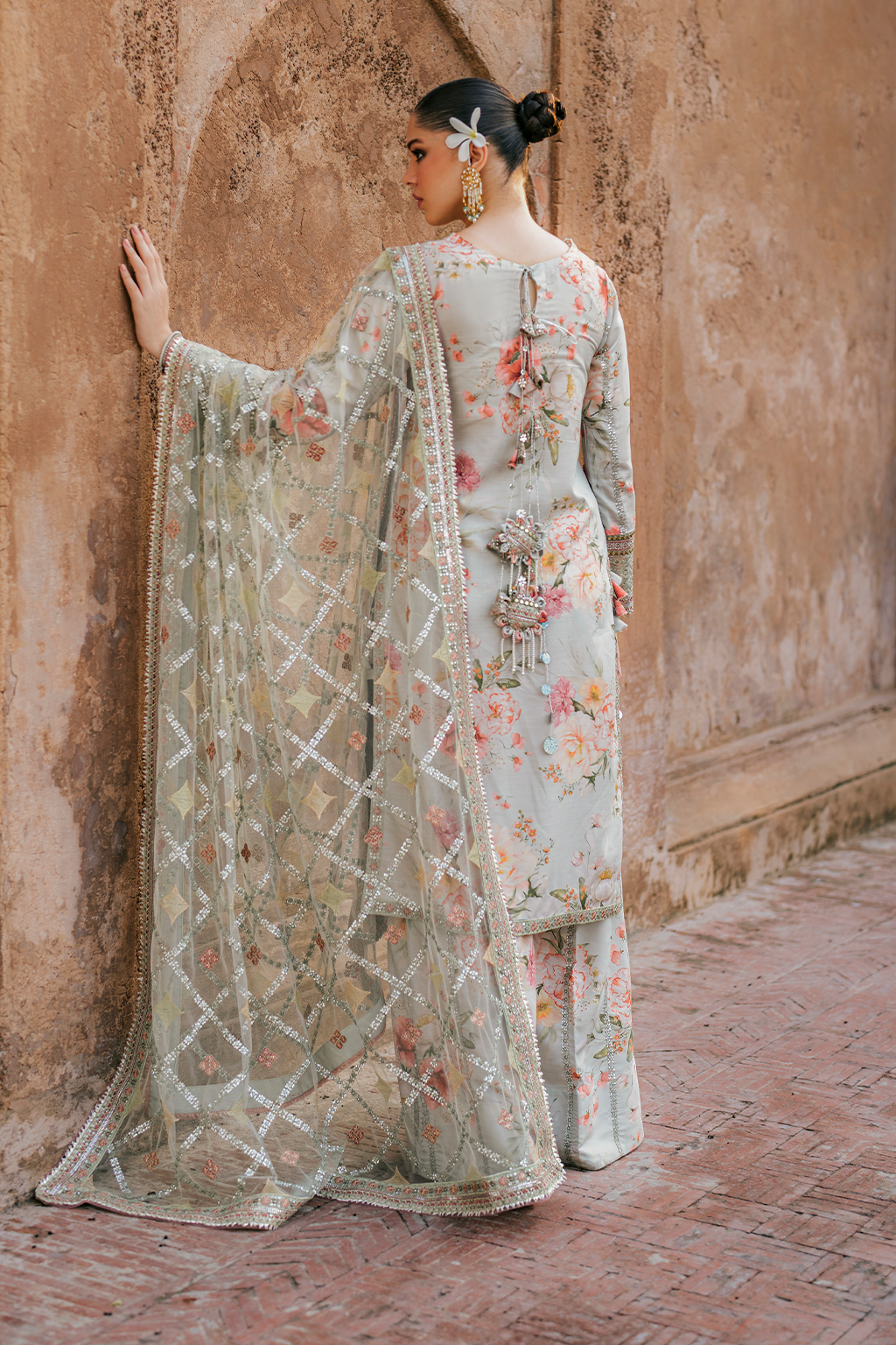 UE-311 Embroidered Raw Silk - Iznik