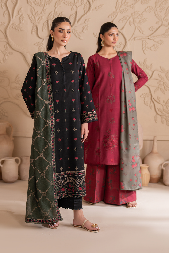 UE-299 Embroidered Khaddar - Iznik