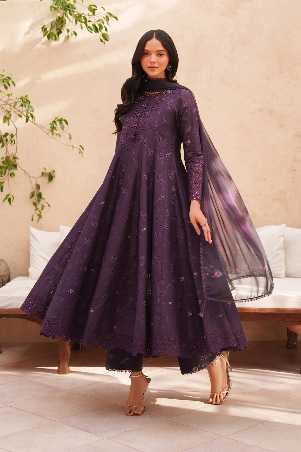 Dark Purple Embroidered Lawn dress | Eid Lawn Collection | Iznik Dark Purple Embroidered Lawn dress | Eid Lawn Collection | Iznik