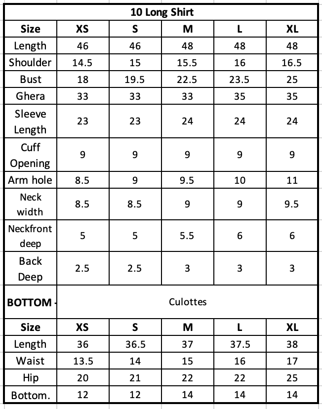 Size Chart Image
