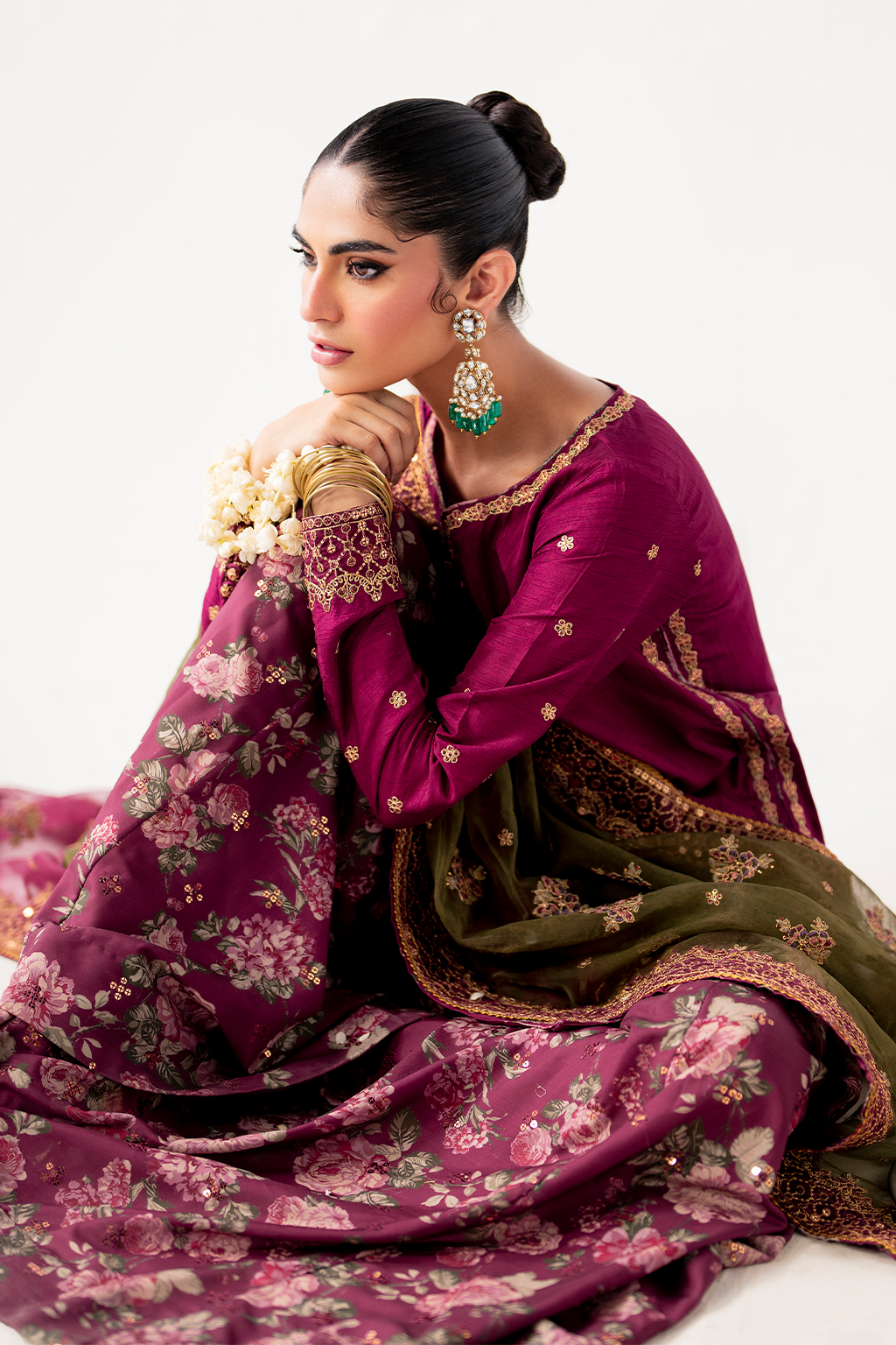 IRS-16 Embroidered Rawsilk