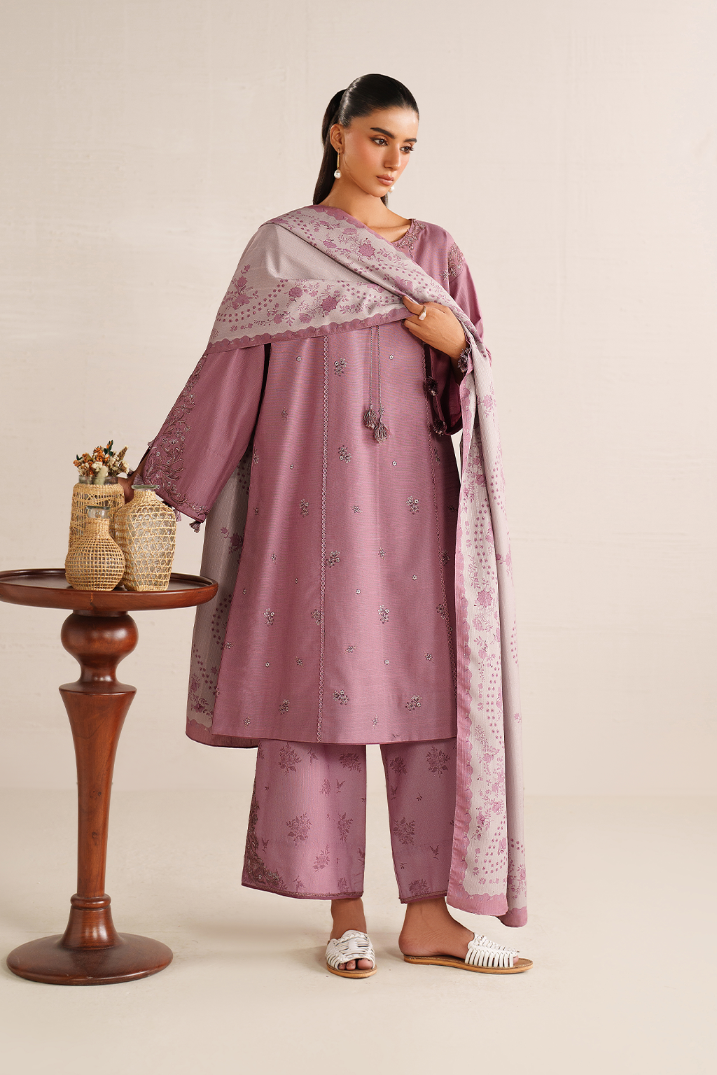 UE-580 Embroidered Khaddar