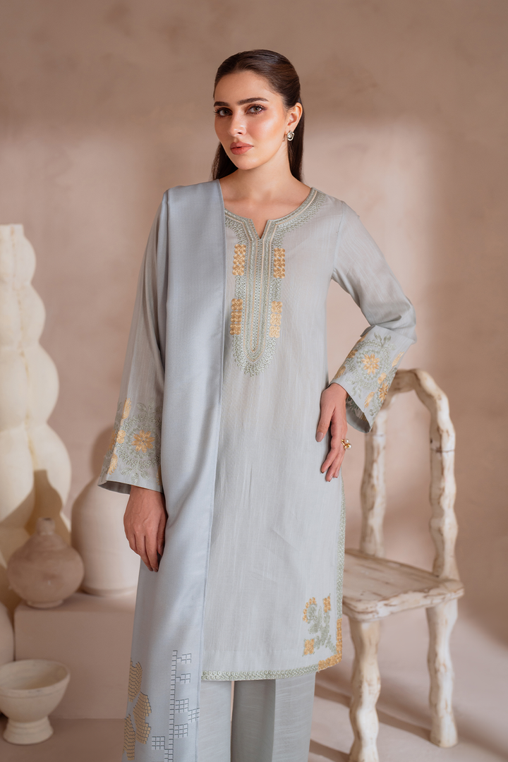 UE-369 Embroidered Khaddar