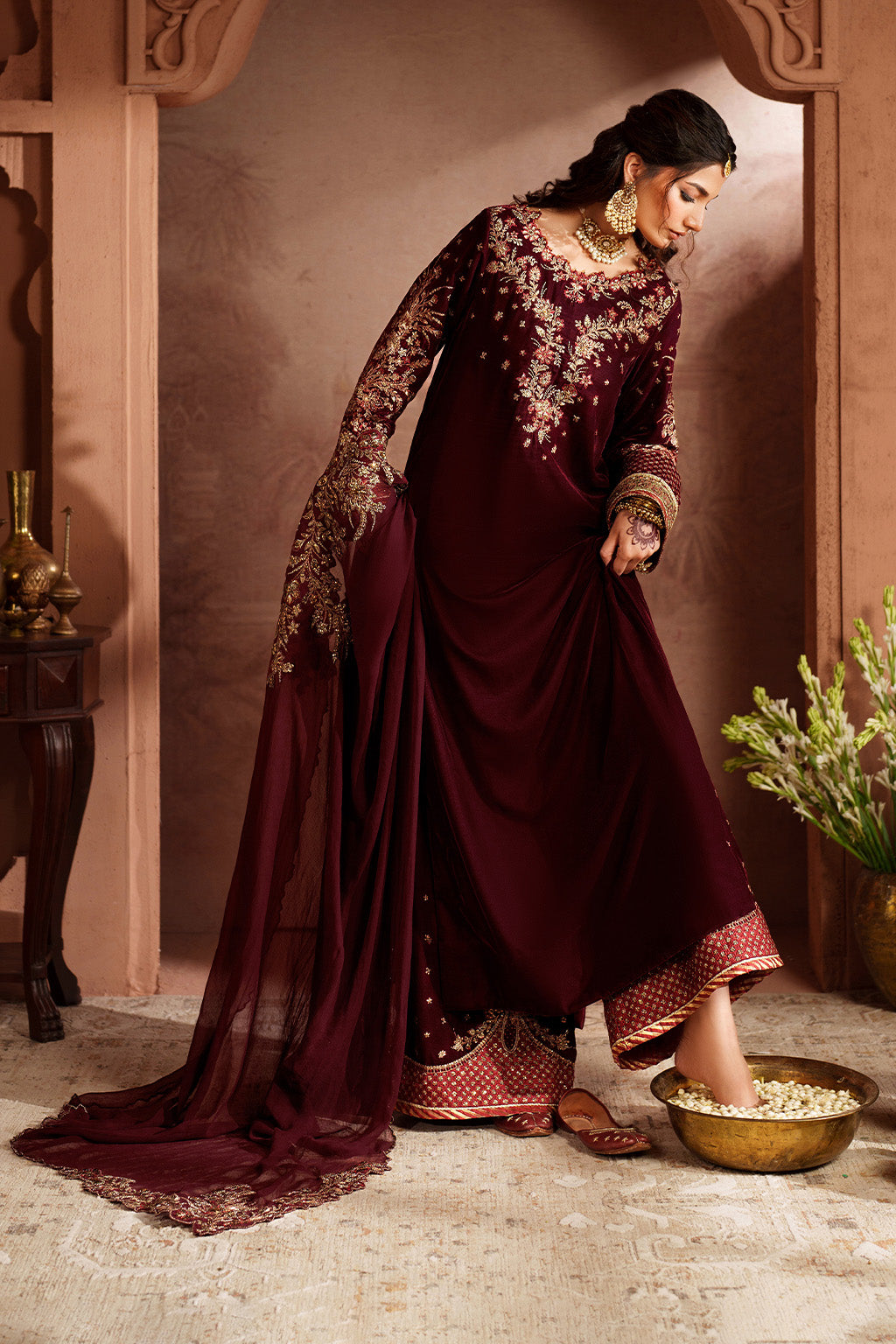 IV-55 Embroidered Velvet