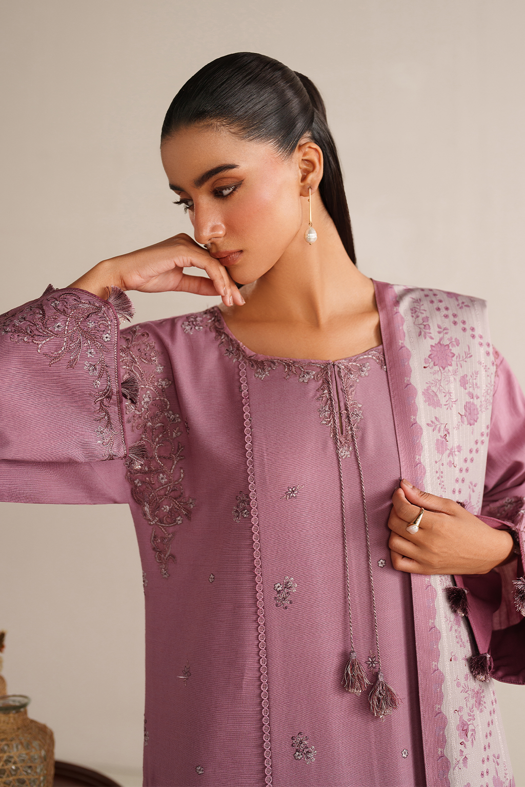 UE-580 Embroidered Khaddar