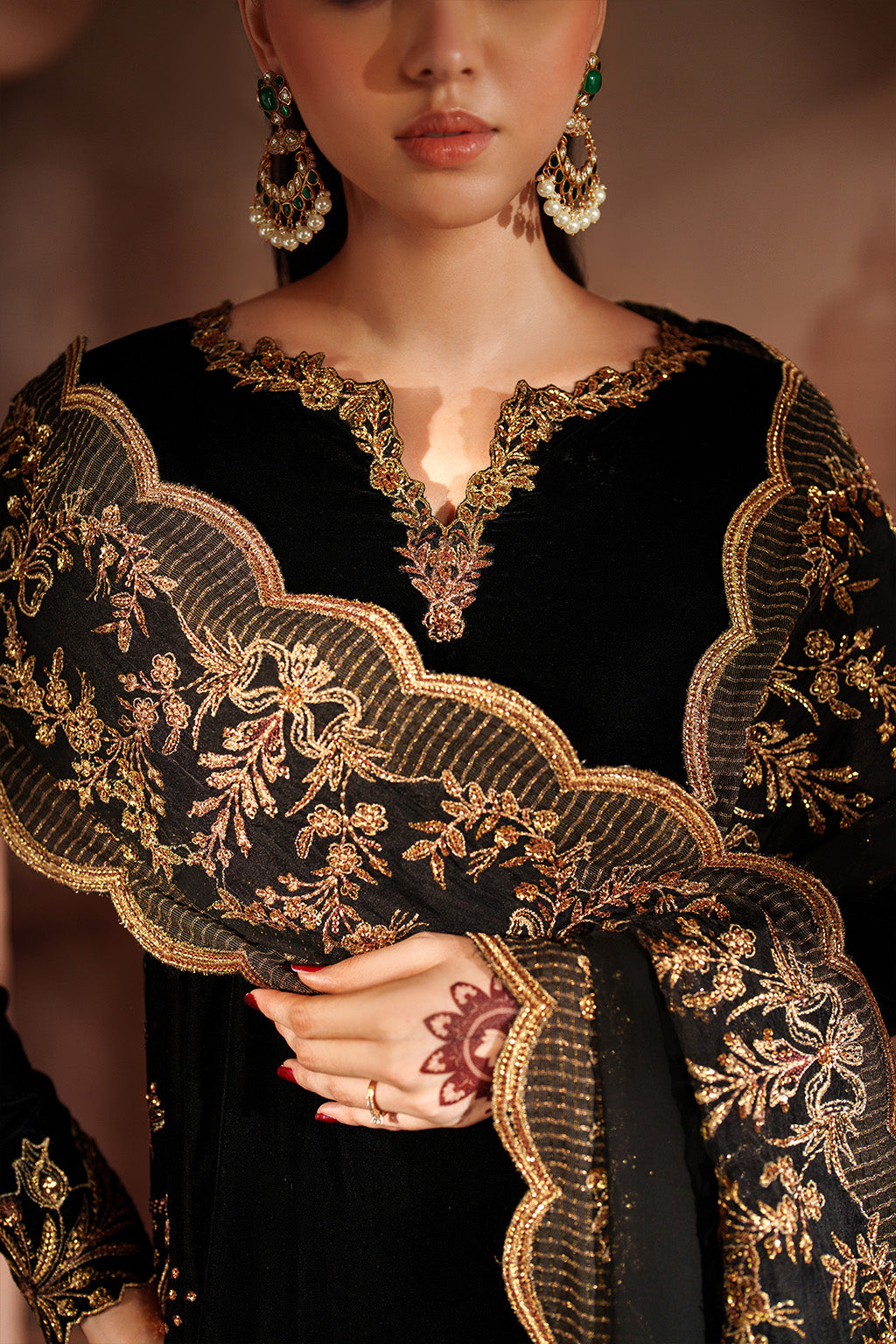 IV-62 Embroidered Velvet