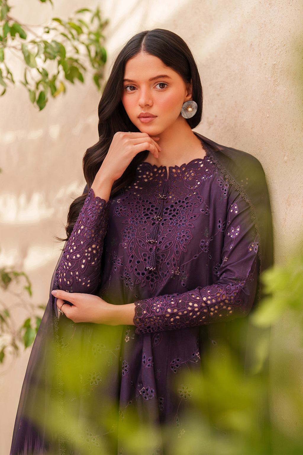 Dark Purple Embroidered Lawn dress | Eid Lawn Collection | Iznik Dark Purple Embroidered Lawn dress | Eid Lawn Collection | Iznik