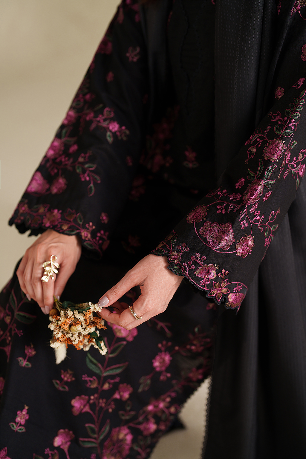 UE-585 Embroidered Khaddar