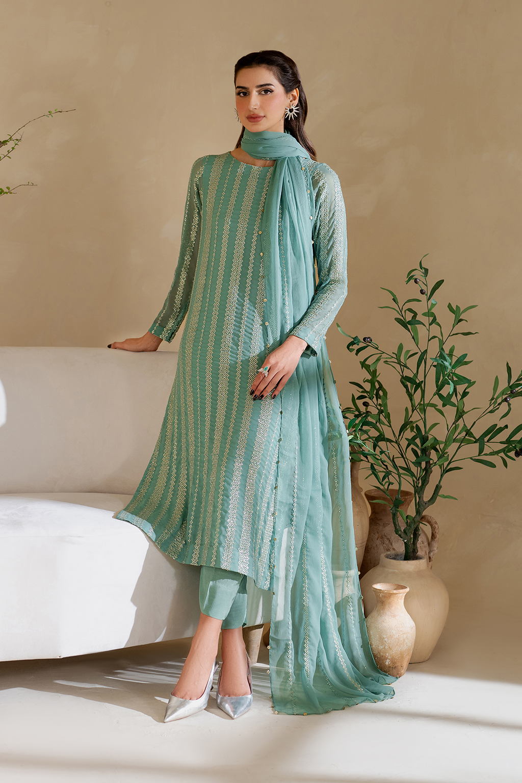 CC-54 Embroidered Chiffon