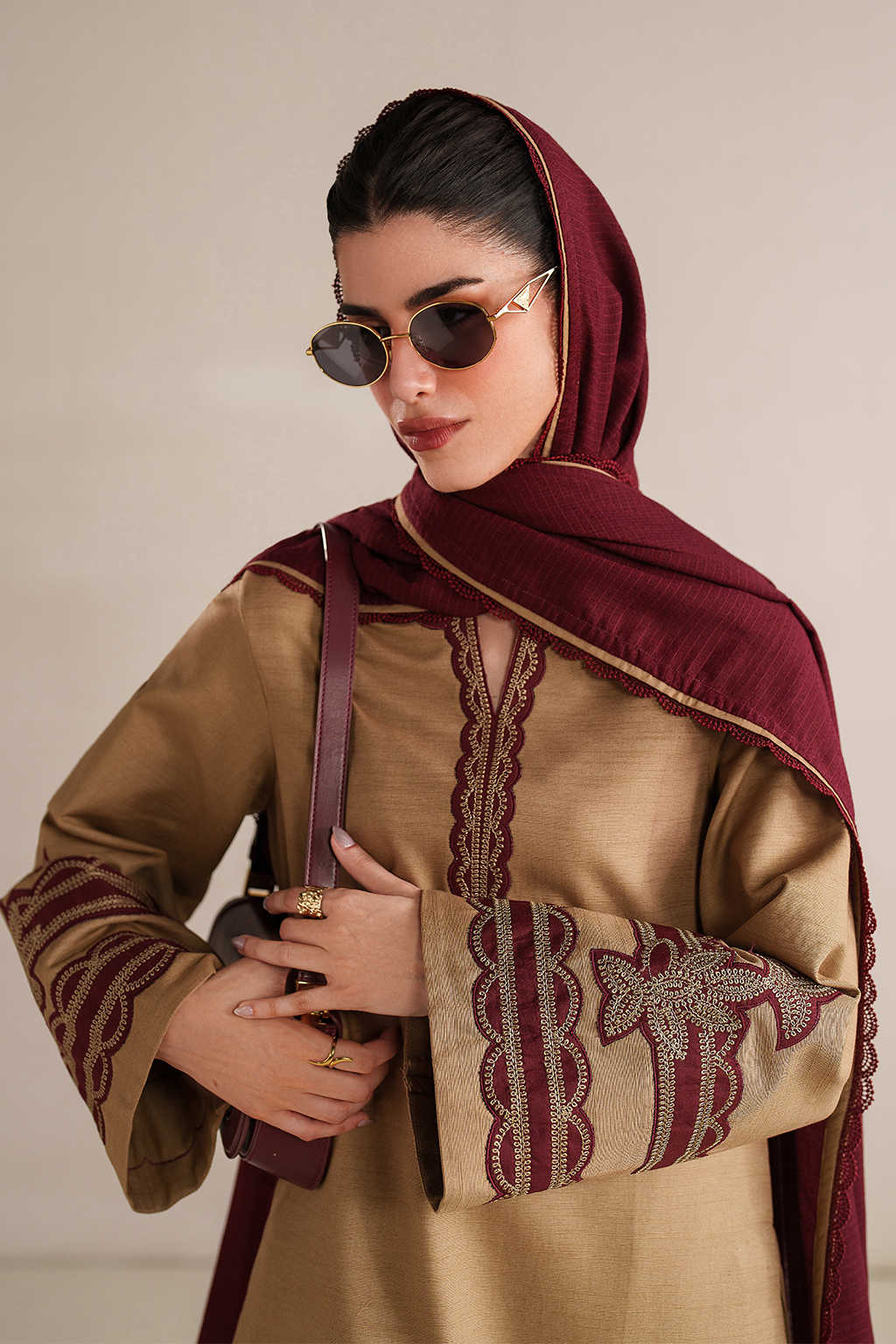 UE-583 Embroidered Khaddar