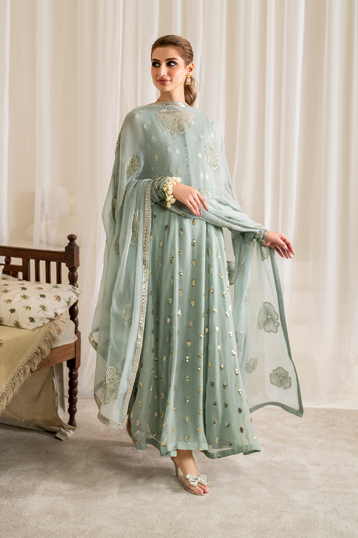 IP-251 Embroidered Chiffon - Iznik