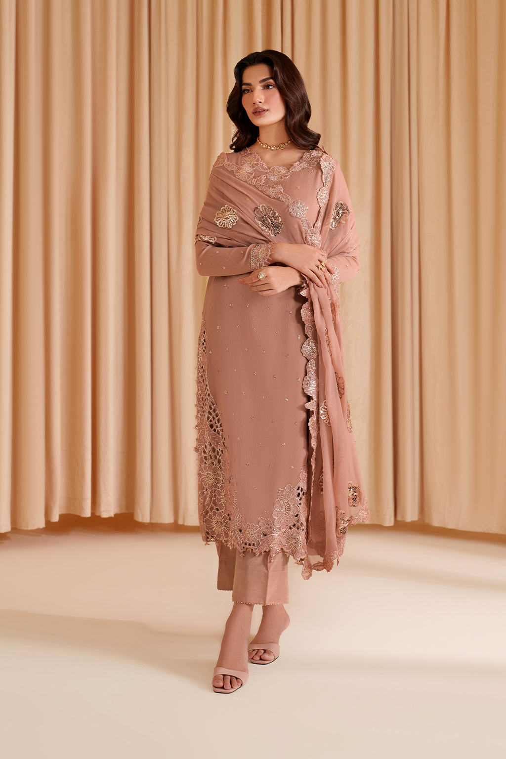 CC-74 Embroidered Chiffon