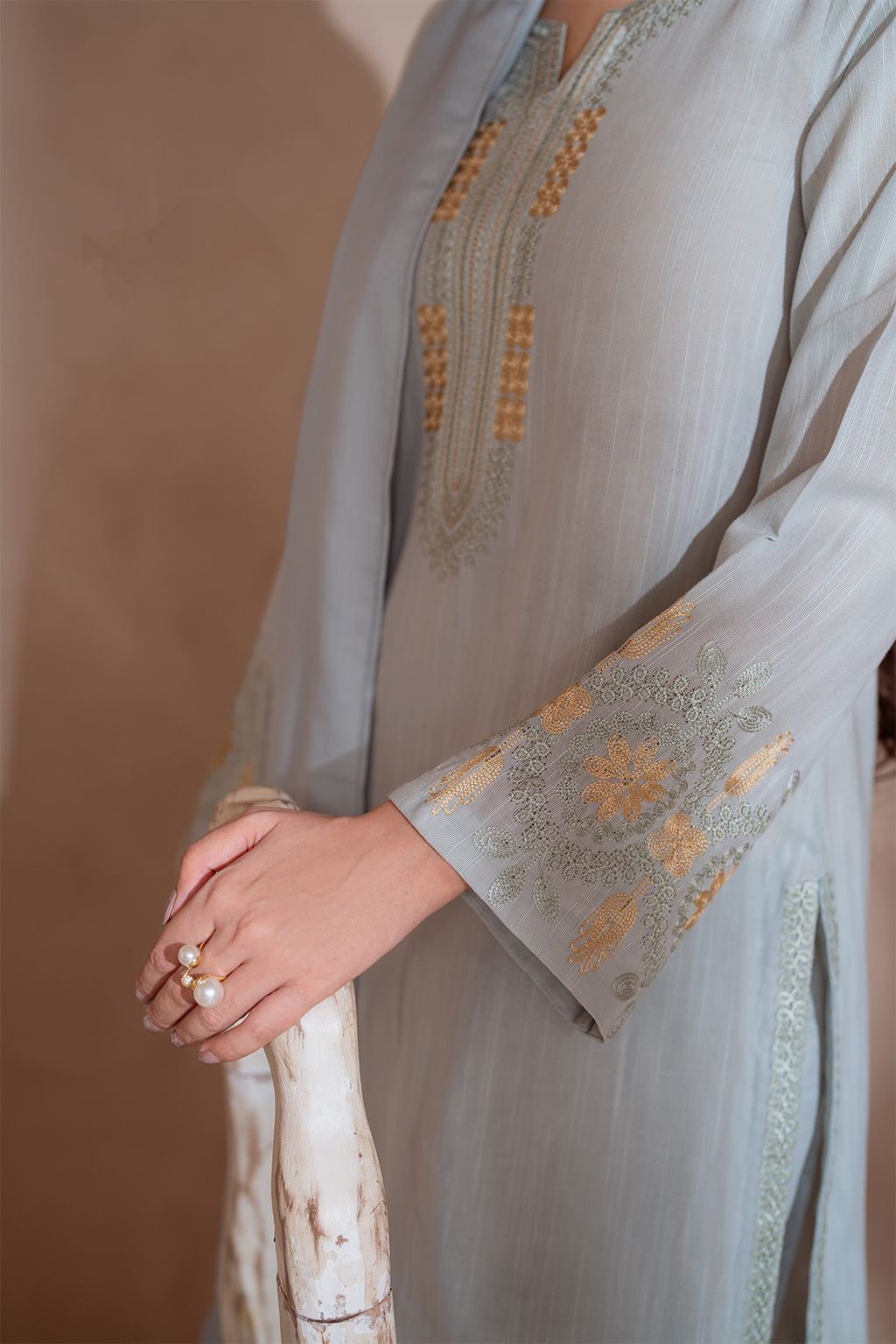 UE-369 Embroidered Khaddar