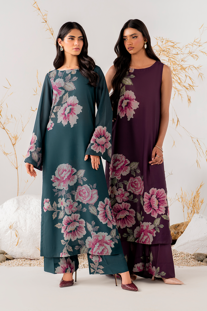 IP-239 Printed Georgette - Iznik