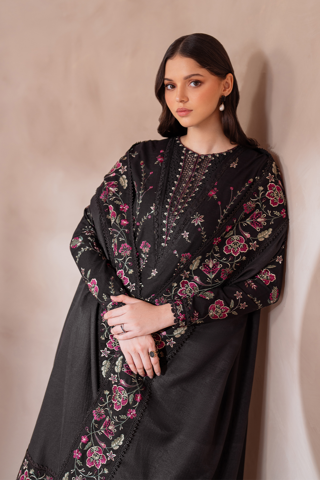 UE-380 Embroidered Khaddar