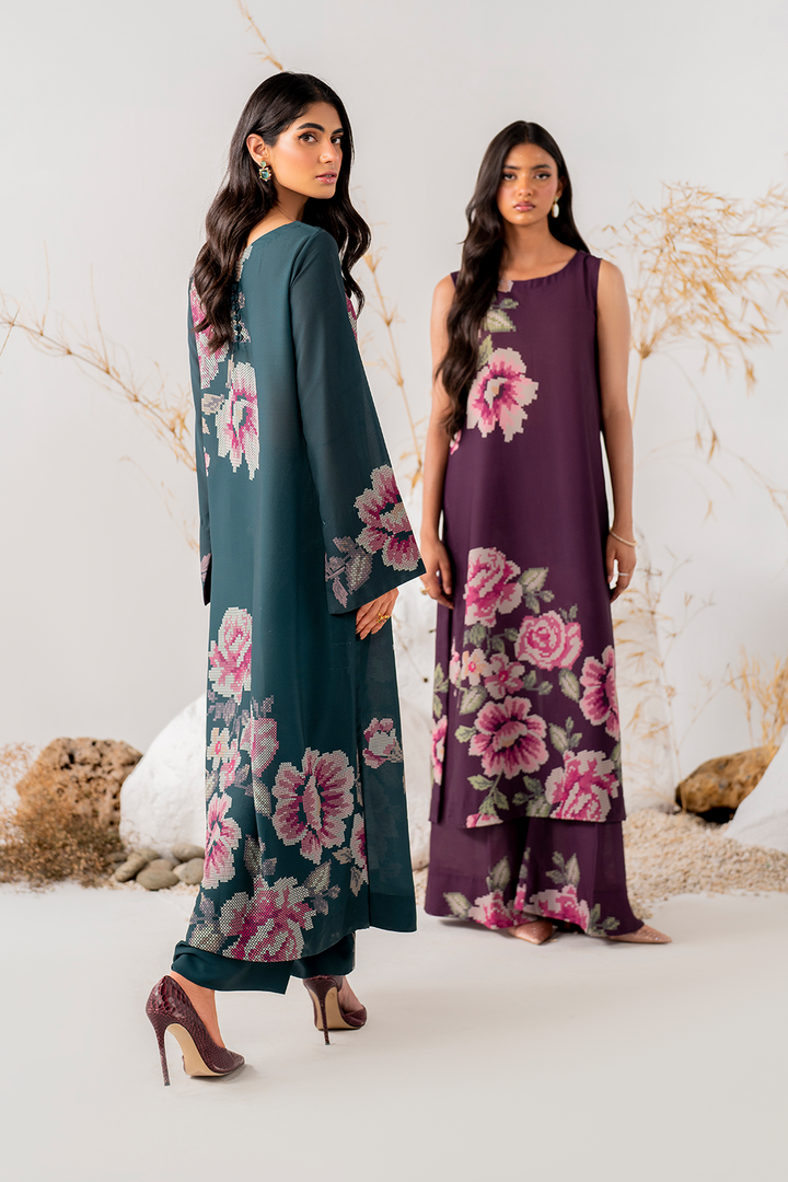 IP-240 Printed Georgette - Iznik