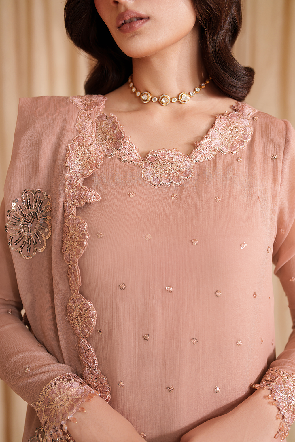 CC-74 Embroidered Chiffon