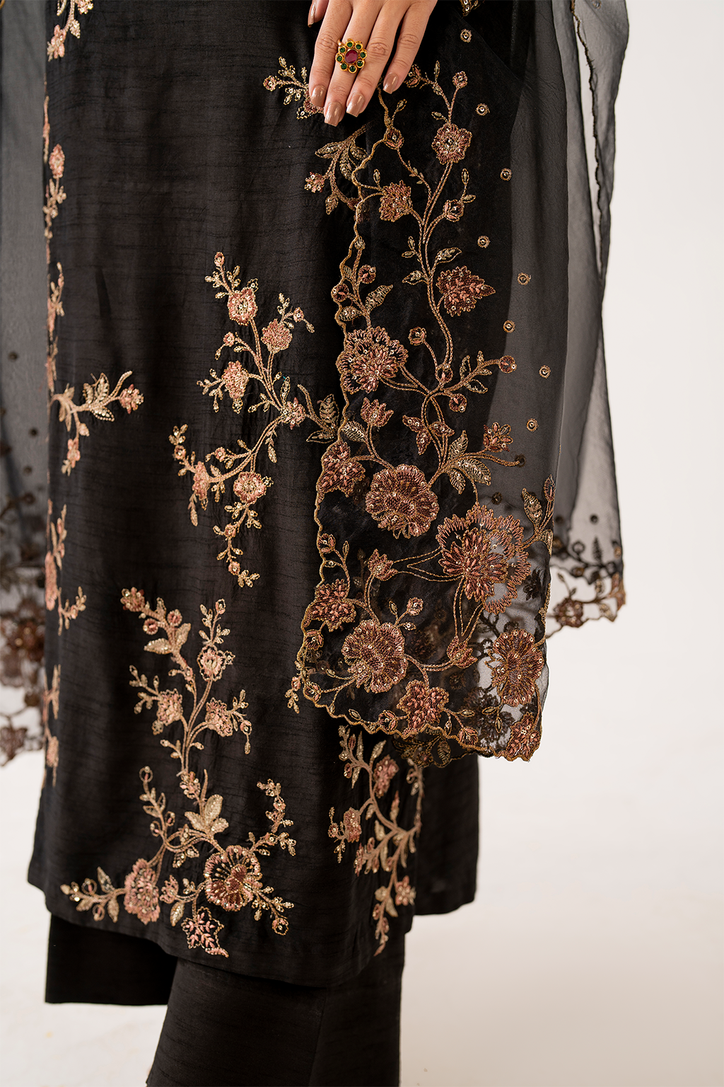 IRS-23 Embroidered Rawsilk