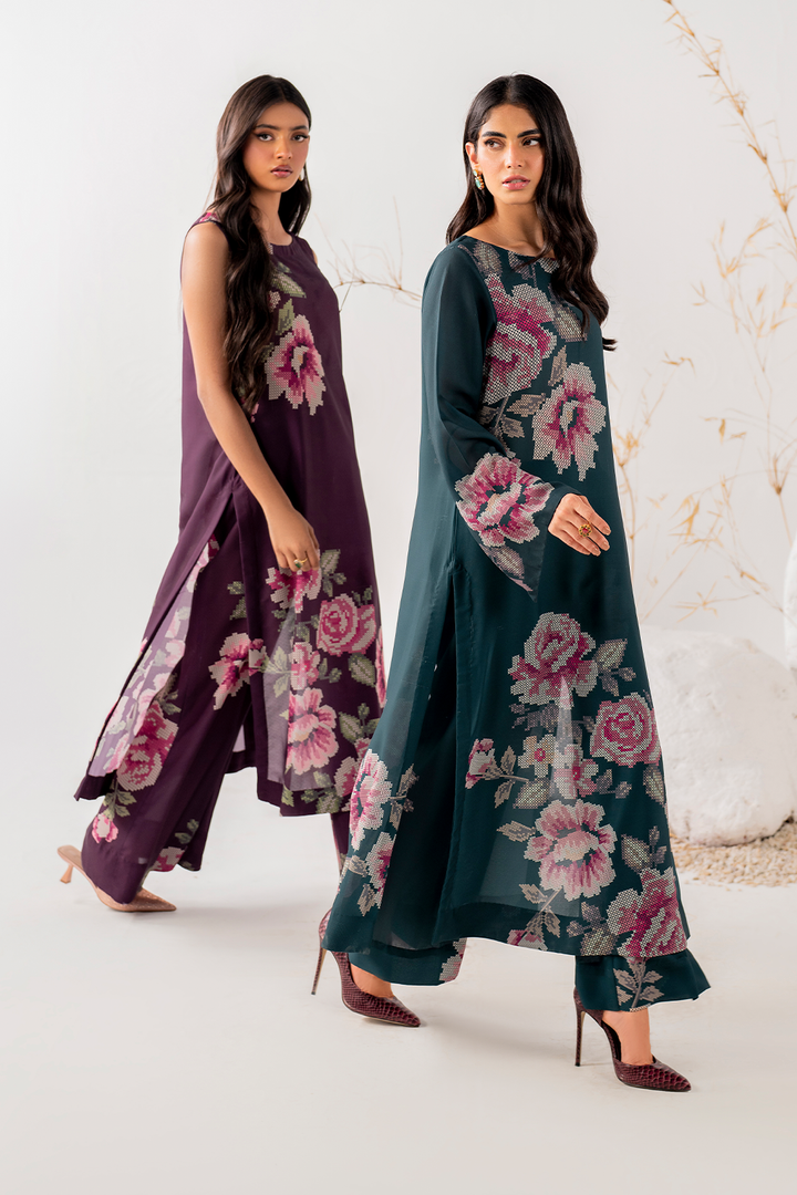 IP-240 Printed Georgette - Iznik