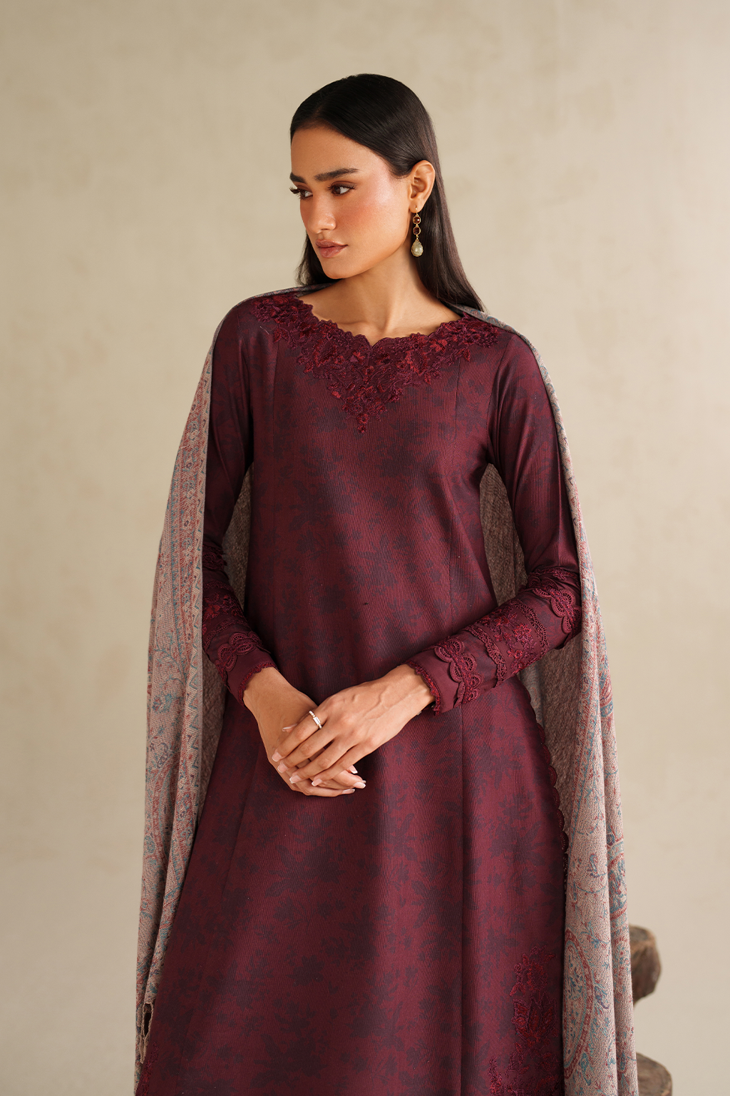 UE-590  Printed Khaddar