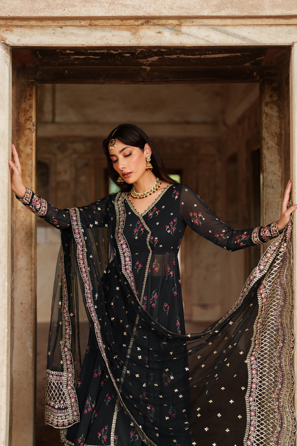 UE-550  Printed Chiffon - Iznik