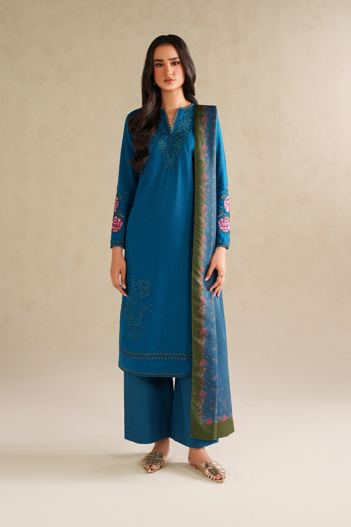 UE-577 Embroidered Khaddar - Iznik