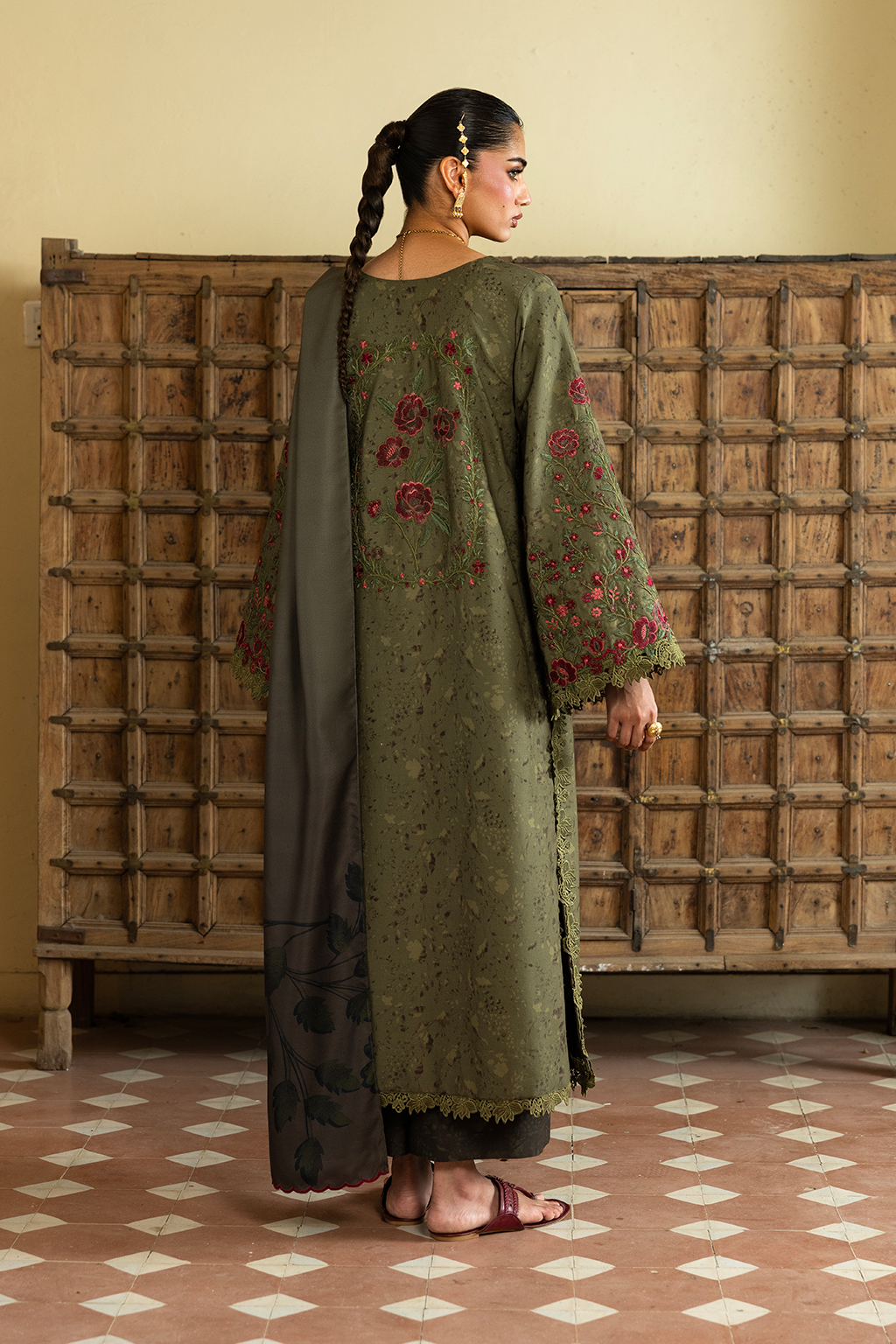 IPF-27  Embroidered Printed Viscose Linen