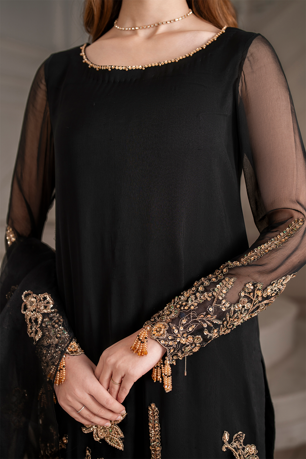 UE-417 Embroidered Chiffon