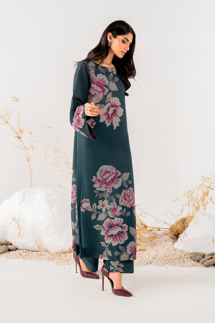 IP-240 Printed Georgette - Iznik