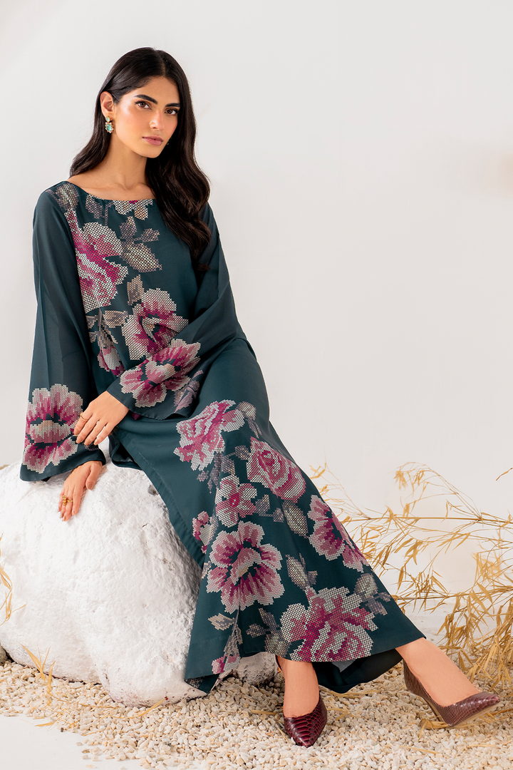 IP-240 Printed Georgette - Iznik