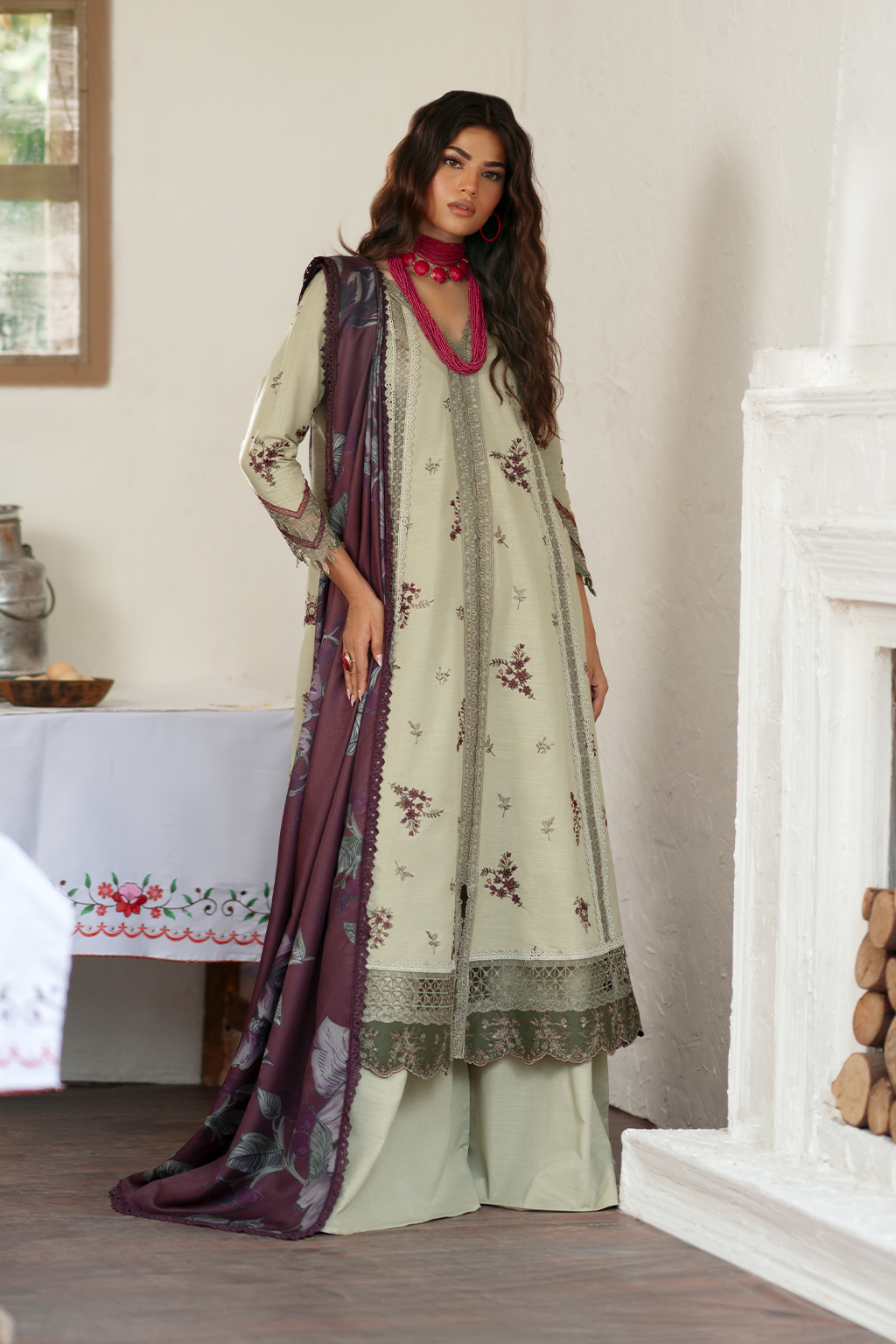 IPK-12 Embroidered Khaddar